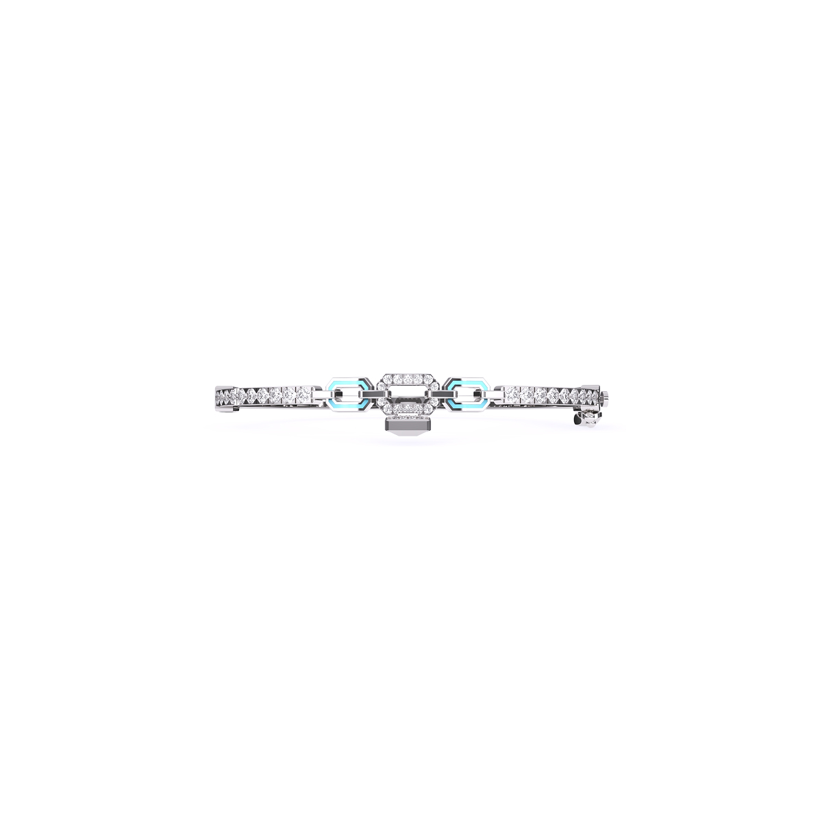 Fancy Lock Style Lab Grown Bracelet